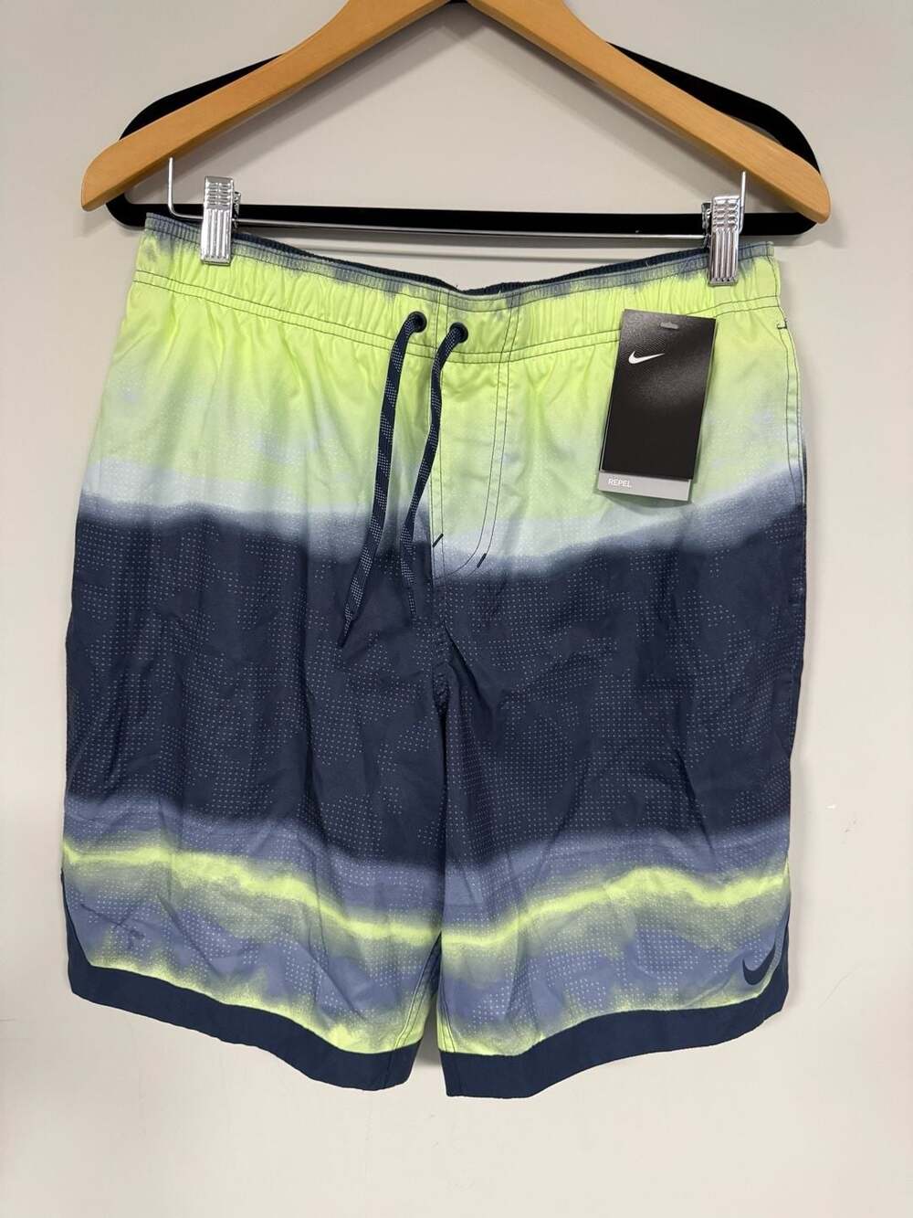 Nike Men's Repel Optic Halo Horizon 9" Volley Swim Trunks